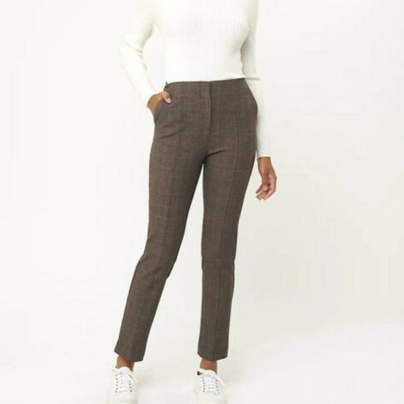 NWT LOFT Women's Plaid Slim Ankle Pants - Picture 1 of 3